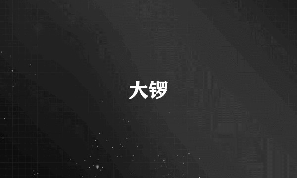 大锣