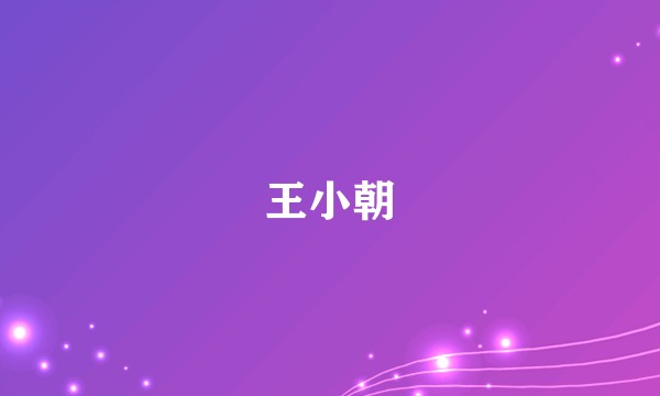 王小朝