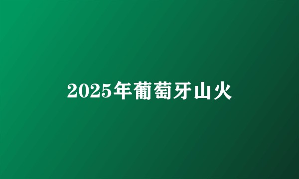 2025年葡萄牙山火