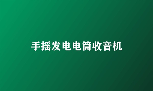 手摇发电电筒收音机