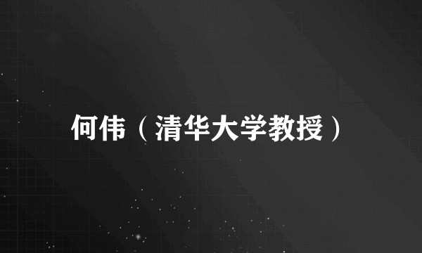 何伟（清华大学教授）
