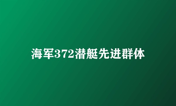 海军372潜艇先进群体
