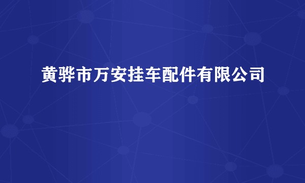黄骅市万安挂车配件有限公司