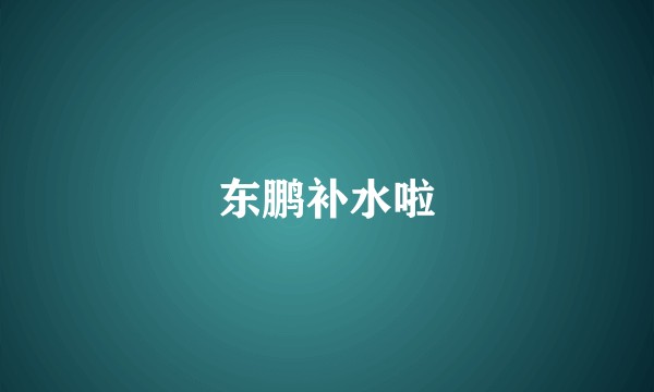 东鹏补水啦