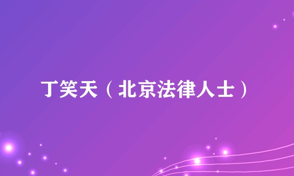 丁笑天（北京法律人士）
