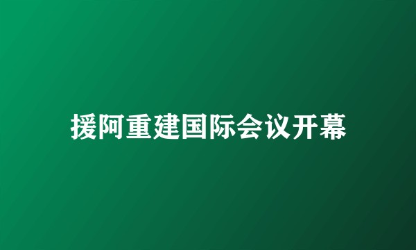 援阿重建国际会议开幕