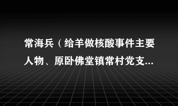 常海兵（给羊做核酸事件主要人物、原卧佛堂镇常村党支部书记）