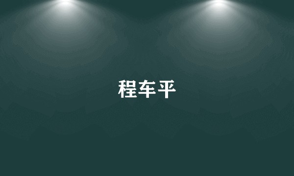 程车平