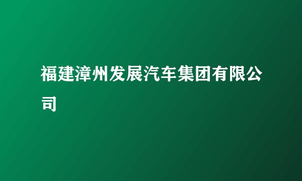 福建漳州发展汽车集团有限公司