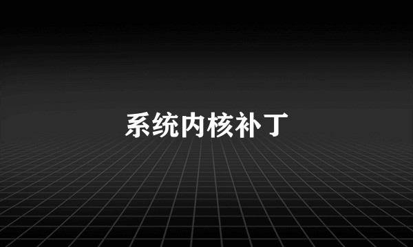 系统内核补丁