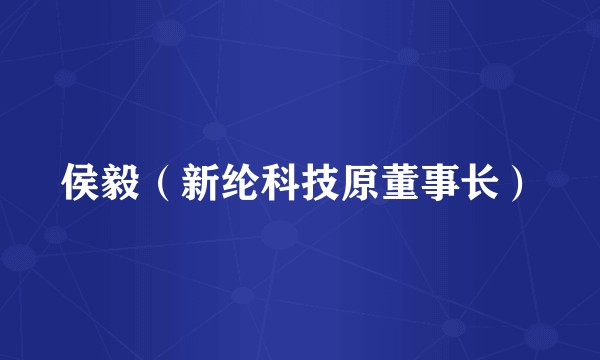 侯毅（新纶科技原董事长）