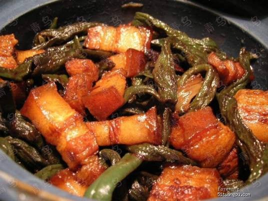 红烧肉炖豆角