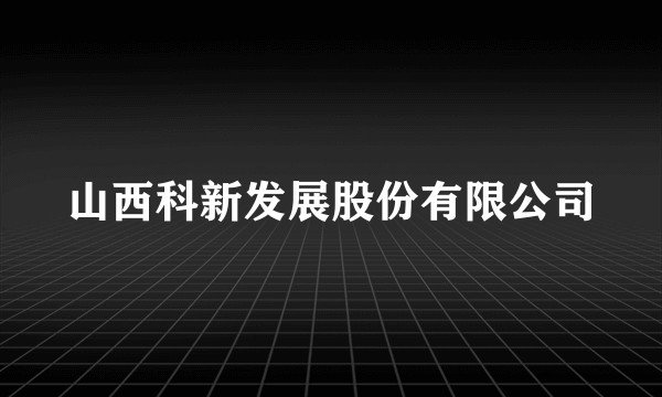 山西科新发展股份有限公司
