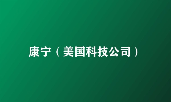 康宁（美国科技公司）