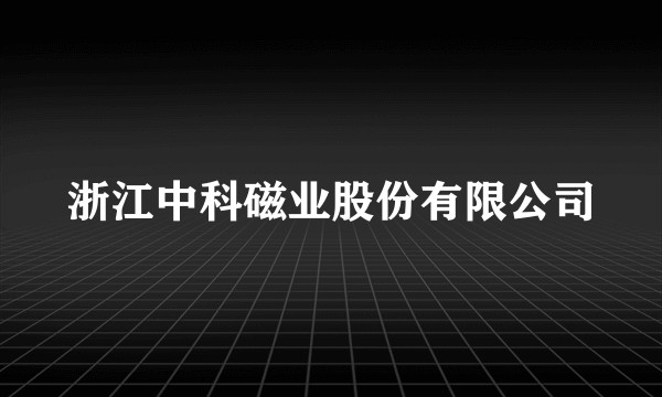 浙江中科磁业股份有限公司