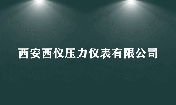 西安西仪压力仪表有限公司