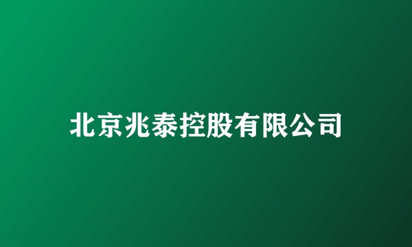 北京兆泰控股有限公司