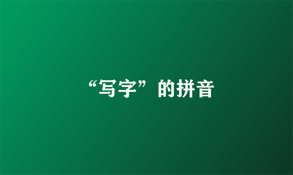 “写字”的拼音