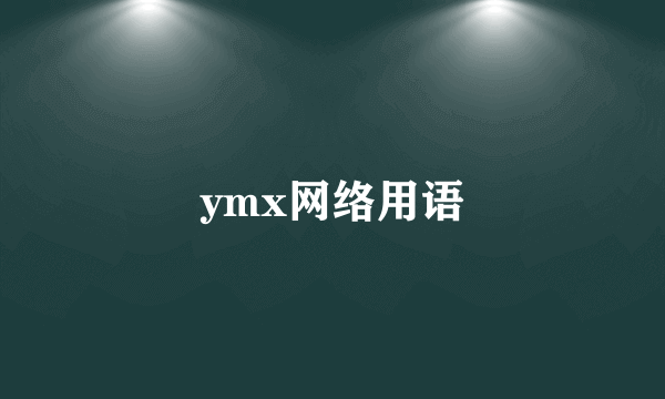 ymx网络用语