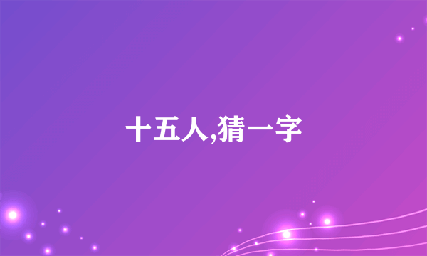 十五人,猜一字
