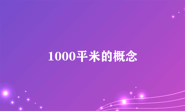1000平米的概念