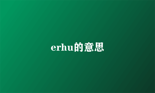 erhu的意思