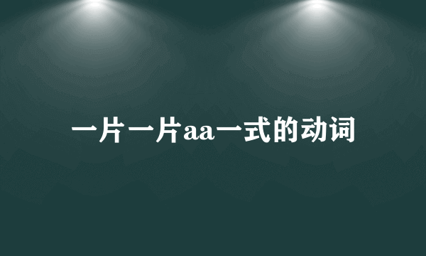 一片一片aa一式的动词