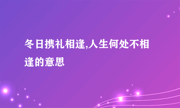冬日携礼相逢,人生何处不相逢的意思