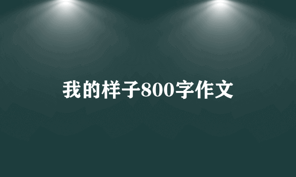 我的样子800字作文
