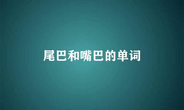 尾巴和嘴巴的单词