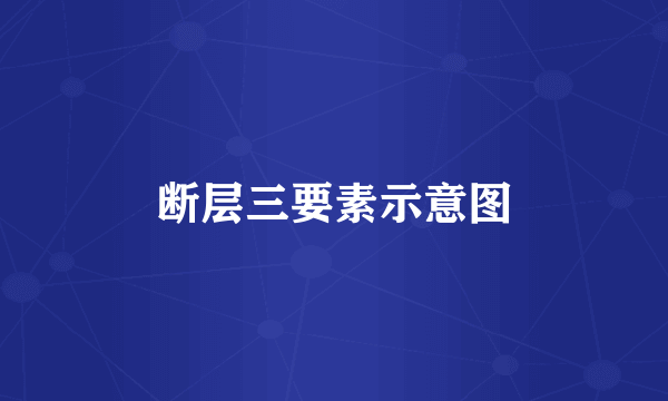 断层三要素示意图