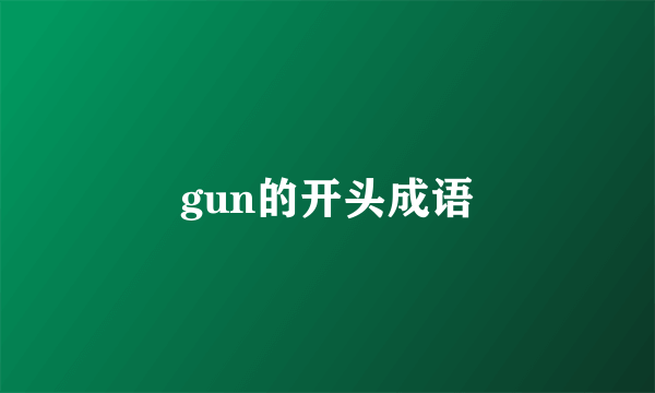 gun的开头成语