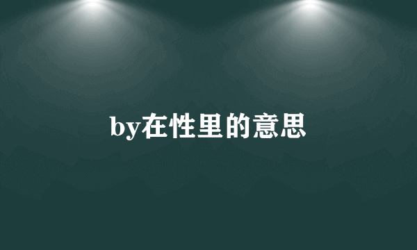 by在性里的意思
