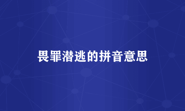 畏罪潜逃的拼音意思