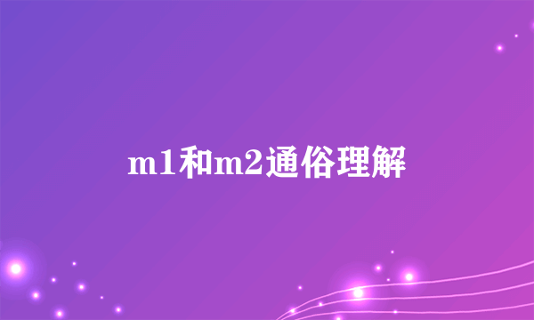 m1和m2通俗理解