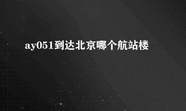 ay051到达北京哪个航站楼