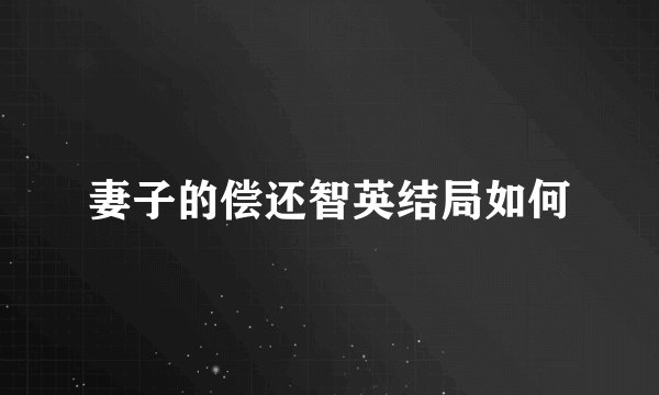 妻子的偿还智英结局如何