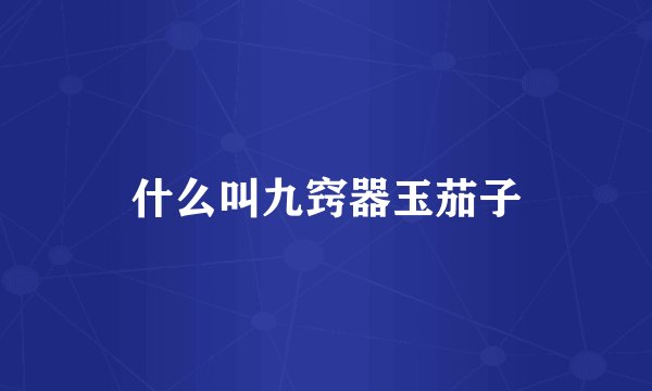 什么叫九窍器玉茄子