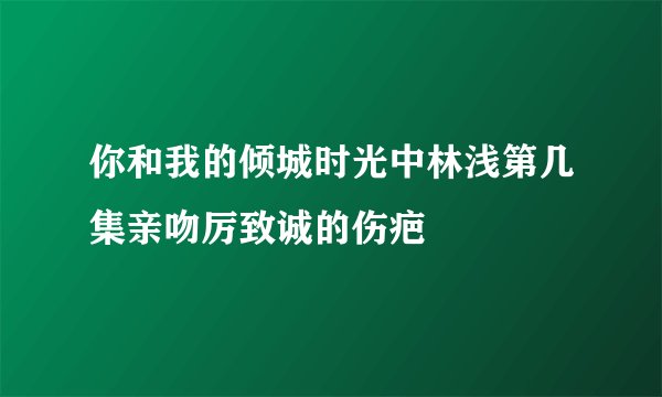 你和我的倾城时光中林浅第几集亲吻厉致诚的伤疤