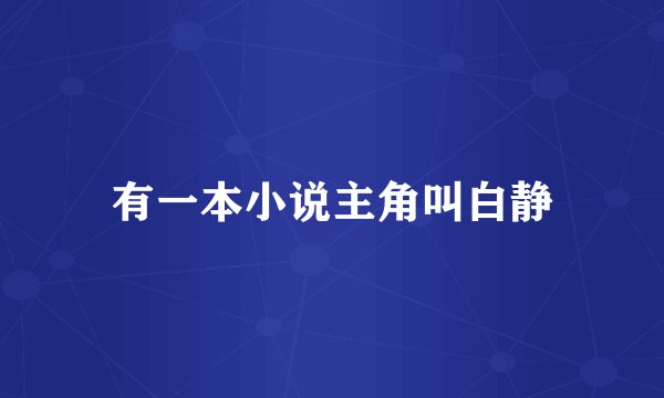 有一本小说主角叫白静