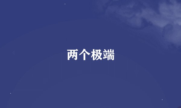 两个极端