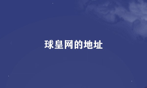 球皇网的地址
