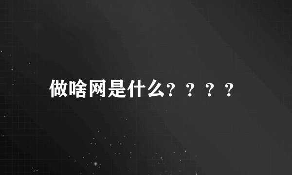 做啥网是什么？？？？