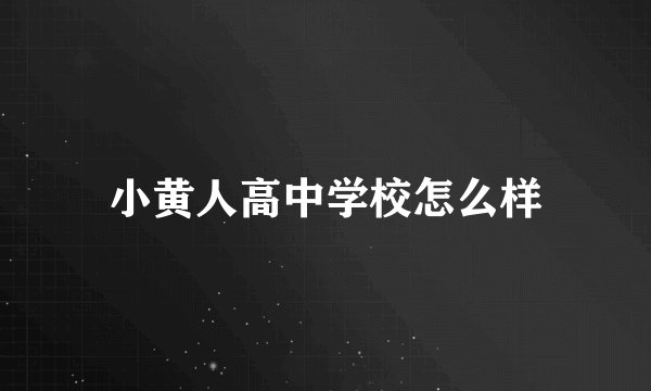 小黄人高中学校怎么样
