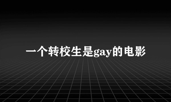 一个转校生是gay的电影