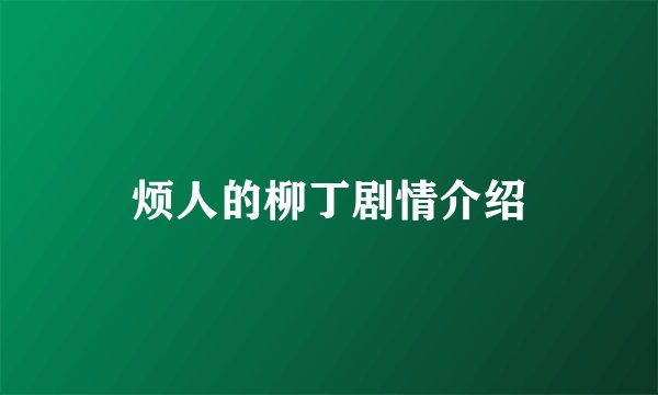 烦人的柳丁剧情介绍