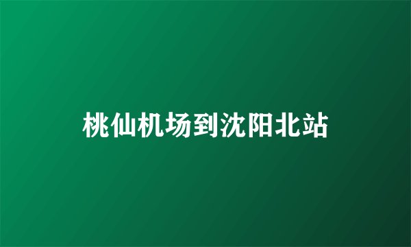 桃仙机场到沈阳北站