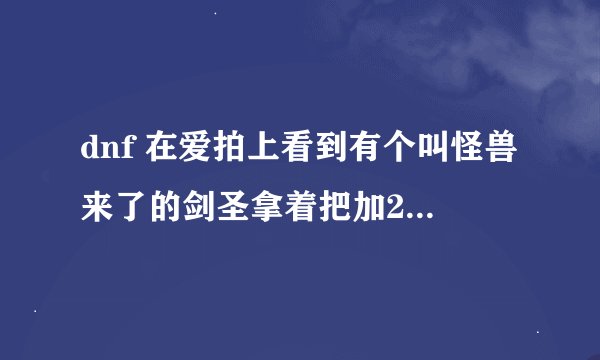 dnf 在爱拍上看到有个叫怪兽来了的剑圣拿着把加23的魔剑，这得要投入多少rmb啊？