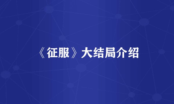 《征服》大结局介绍