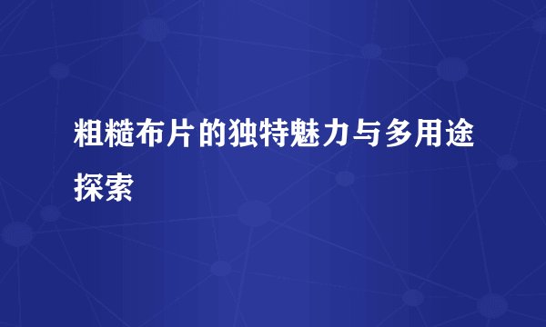 粗糙布片的独特魅力与多用途探索